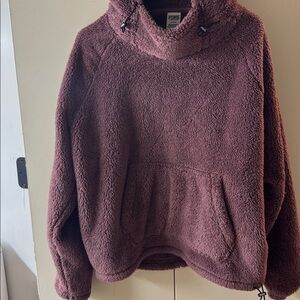 PINK Victoria's Secret Plush Maroon Turtleneck Sweater